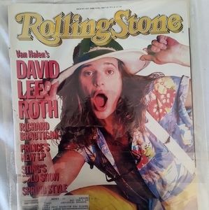 Vintage Rolling Stone Magazine Van Halen’s David Lee Roth #445 4/11/1985
